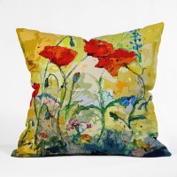 East Urban Home Poppies Provence Outdoor Throw Pillow ETUH2053